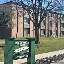 signage at Riverwood Court apartments